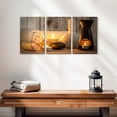 thumbnail image 2 of Elephant Stock Aromatherapy Spa Wall Art - Horizontal Multi Panel Canvas - 3 Pieceliving Room Wall Decor - Photography Wellness Multi Panel - Brown And Black Decor - 26" x 12", 2 of 4