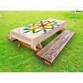 thumbnail image 1 of Sacred Geometry Outdoor Tablecloth, Symbol of Fundamental Aspect of Space and Time Esoteric New Spiral Print, Decorative Washable Fabric Picnic Tablecloth, 58 X 120 Inches, Multicolor, by Ambesonne, 1 of 2