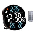 thumbnail image 4 of Reloj de pared digital con alarma y temporizador, multifuncional, decorativo, moderno, con controlador, para escritorio, oficina, mesita de noche, Azul, 4 of 8