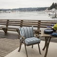 thumbnail image 2 of ARDEN Oceantex Outdoor Dining Chair Cushion Set, 21 x 38, Recycled Fabric, Water Repellent, Fade Resistant 21 x 38, Ocean Blue Stripe, 2 of 7