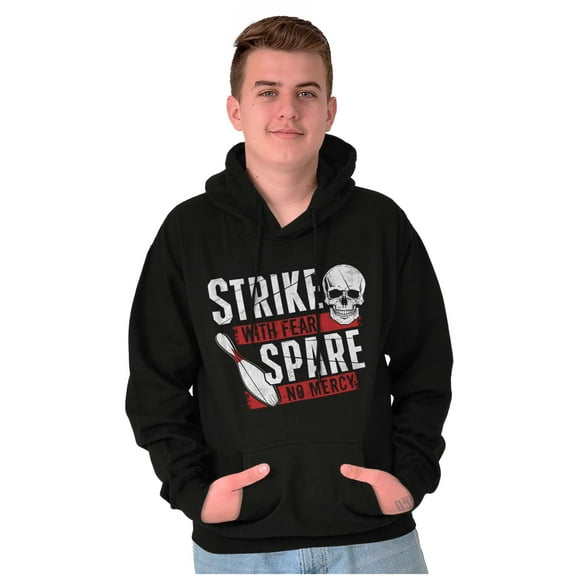Strike Spare Funny Bowling Team Unisex Plus Fleece Graphic Hoodie Brisco Brands 2X