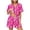Hot Pink, variant on Blmnix Ladies Pajamas Sets Bamboo Pajamas 2 Piece Sleepwear Sets Pajama Pants Collared Cropped Pink Short Sleeve Summer Pajamas for Women,M