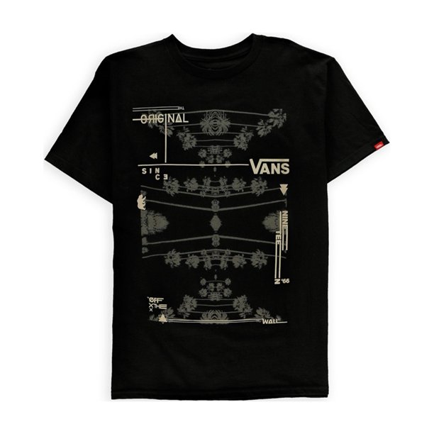 Vans - Camiseta con gráfico disperso para hombre, color negro, pequeña Vans Camiseta gráfica