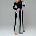 thumbnail image 4 of 2026 New Fashionable and Elegant Color-Blocked Loose Skirt Dress with a Full Swing and Slim Waist, 4 of 5