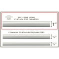 thumbnail image 4 of Exclusive Home Rope Knot 1" Curtain Rod and Finial Set, Matte Bronze, Adjustable 36"-72", 4 of 6