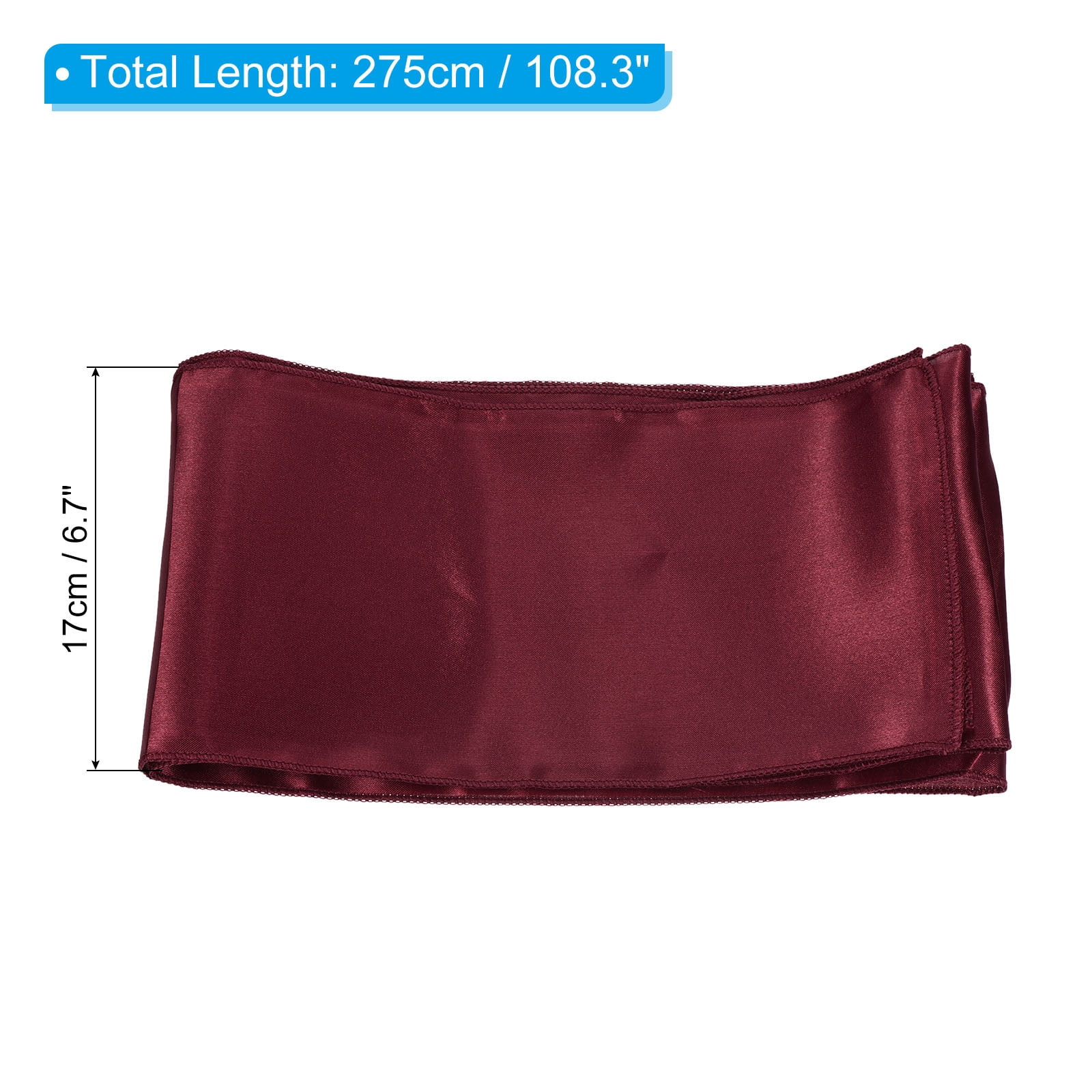 Unique Bargains Chair Sashes Banquet Chair Decorative Ties Bows Wedding Chair Cover Decor 10 Burgundy
