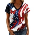 thumbnail image 2 of Women's Short Sleeve Loose Fit Tops Casual Summer Blouses Trendy Work Shirts, 2 of 4
