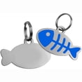 thumbnail image 4 of CBFFDC Metal Pet Tag Stainless Steel Pet ID Tag Rust Proof Engraved Letters Fish Shape Scratch Resistant Kitten Name Tags Durable Pet Supplies, 4 of 7