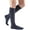 Navy, variant on mediven comfort for Men & Women, 20-30 mmHg Calf High Closed Toe Compression Stockings, Wheat, III-Petite