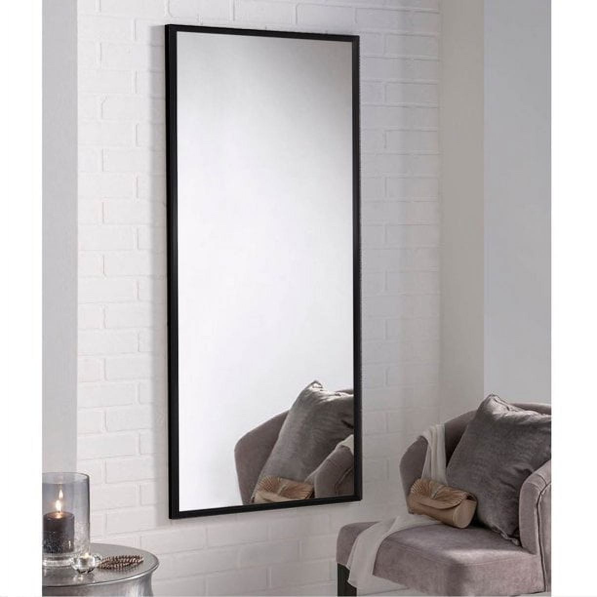MIRUO 43x16 Mirror Full Length Wall Mirrors Full Body Mirror Bathroom Mirror Living Room Wall Decor Black Mirror Hanging Mirror Full Mirror Full
