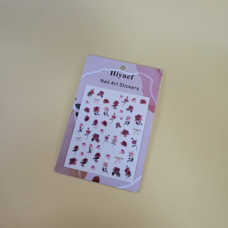 Hiynef Nail art stickers – Self-Adhesive Nail Decals for Women and Girls, Cute and Stylish Nail Decorations for DIY Manicure and Pedicure