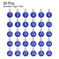 thumbnail image 3 of Number Tags 1-30, 30 Pcs 35mm Round Key Tags for Dormitory House Lockers, Blue, 3 of 7
