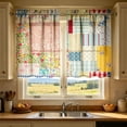 thumbnail image 7 of Modern Kitchen Half Curtain with 2D Pattern Design, Water Resistant Washable Window Treatment for Kitchen Decor, Light Filtering Short Curtain for Home Kitchen Window Half Curtain Installation, 7 of 7