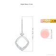 thumbnail image 2 of ANGARA Lab Grown Diamond Rhombus Drop Earrings for Women in 14K White Gold (Size-2.3mm| Color-F-G| Clarity-VS) | April Birthstone, Anniversary, Jewelry Gift for Women | Lab-Grown Diamond Earrings, 2 of 5