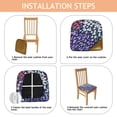 thumbnail image 4 of Pioneer Flower Seat Covers for Dining Room Chairs Set Of 4,Stretch Printed Washable Chair Seat Cover with Elastic Ties and Button,Removable Waterproof Couch Cushion Covers, 4 of 6