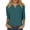 Blackish Green, variant on Women's 3/4 Sleeve V Neck T-Shirt, Raglan Sleeve Basic Solid Color Cotton Blouse, Casual Summer Tops for Women, Comfy V Neck Shirt for Everyday Wear Dark Blue M