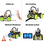 Directional Mecanum Wheels Robot Car Kit for Arduino,STEM Remote Controlled Educational DIY Coding for Teens Adult