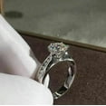 thumbnail image 2 of 2Ct Round Cut Lab Created Diamond Solitaire Engagement Ring 14k White Gold Plated Sterling Silver, 2 of 3