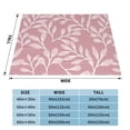 thumbnail image 4 of XMXT Throw Blanket, Pink Leaf Texture Pattern Machine Washable Blankets for Sofa, 80 x 60 inches Pink, 4 of 9