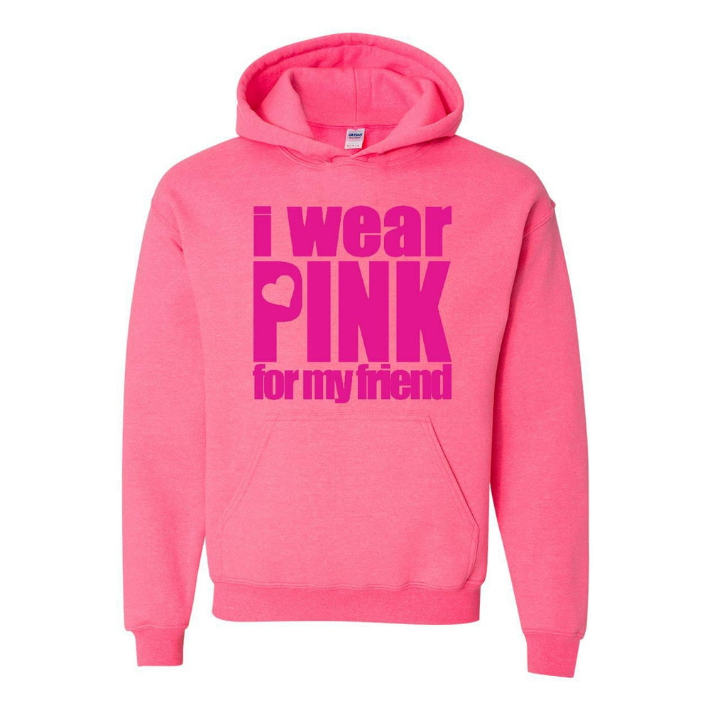 IWPF - Unisex Cancer Awareness I Wear Pink for My Friend Hoodie ...