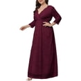 thumbnail image 2 of Vestido de talla grande para mujer, invitado de boda, cintura imperio, vestidos largos 2024, vestido largo elegante de verano con hombros descubiertos, 2 of 5