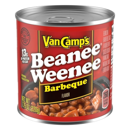 Van Camp's Barbeque Beanee Weenee, 13g Protein Per Serving, Canned Food, 7.75 oz. Can