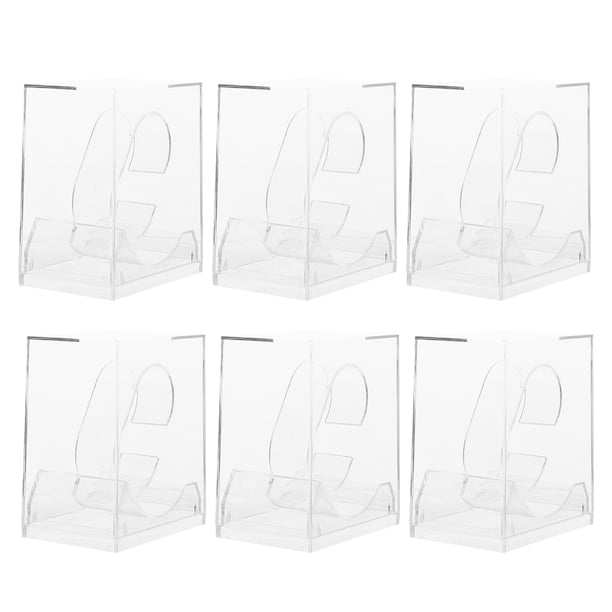 Cajas de visualización de 6pcs Watch Watch Fundas de embalaje Mire los cuadros de almacenamiento (transparente)