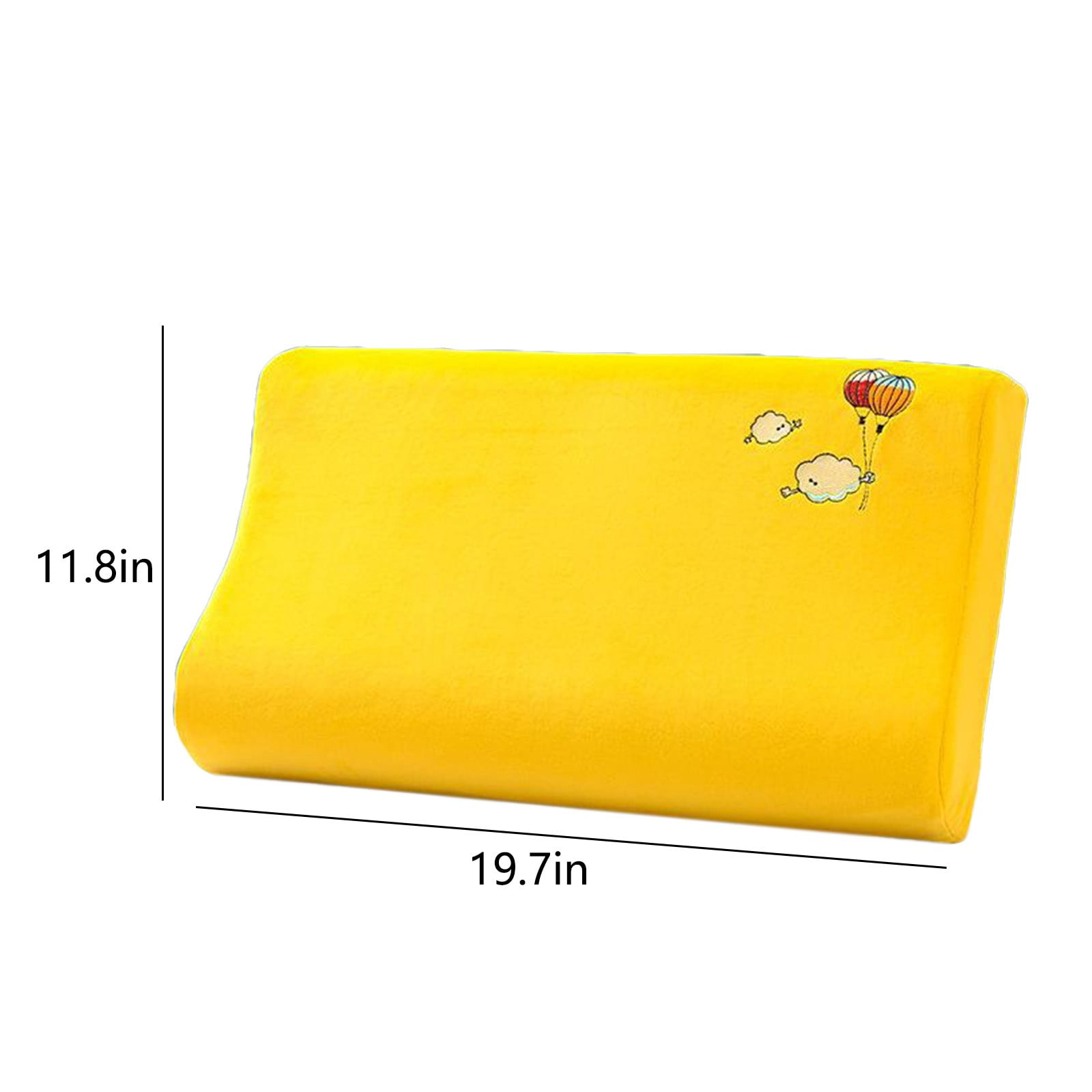 Tuphregyow Satin Silk Pillowcase for Skin and Hair Memory Neck Guard with Zipper Closure, Soft Breathable Satiny Bedding Pillowcase, 19.68" Length x 11.8" Width Yellow