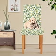thumbnail image 4 of Yayeee 2 Pack Dining Chair Covers Stretch Parson Chairs Slipcovers Seat Protector, Olive Leaf, 4 of 6