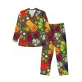 thumbnail image 1 of Balery Begetable Pijama para Hombre de Dos Piezas con Manga Larga, Conjunto de Dormir y Descanso Suave con Bolsillos-Small, 1 of 7