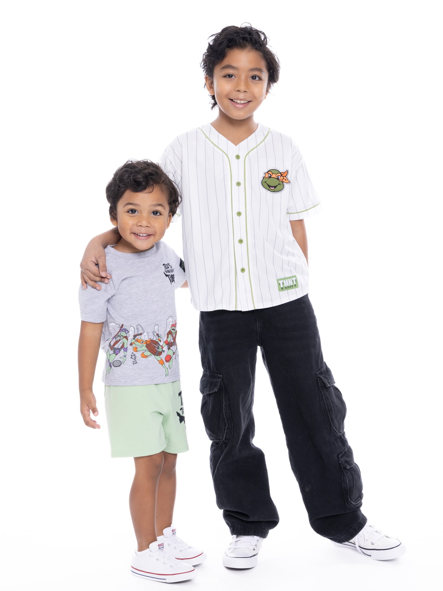 Teenage Mutant Ninja Turtles Boys Character Graphic Baseball Jersey, Sizes 4-18