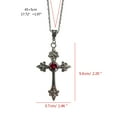 thumbnail image 3 of WINDLAND 2pcs Gothic Crucifix Necklace Cross Pendant Neckchain Jewelry Stylish Jewelry, 3 of 14