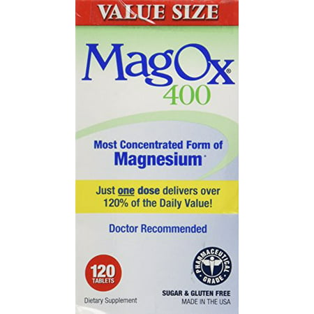 MagOx 400 Oxyde de magnésium Complément alimentaire 120 comprimés