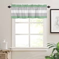 thumbnail image 3 of Green Grey Stripe Valances for Windows Farmhouse Kitchen Curtains Valances Rod Pocket Valance Curtains for Kitchen Windows Modern Art Horizontal Striped Window Valances for Bathroom Bedroom 54"x18", 3 of 6