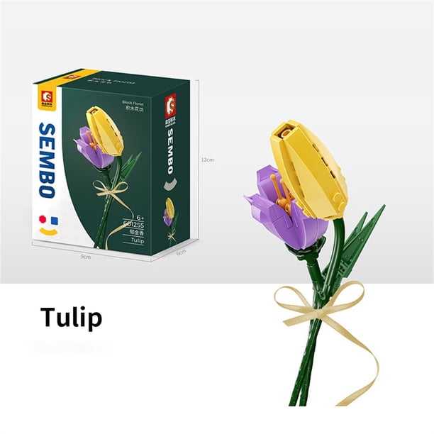 SENBAO Bloques De Construcción Ramo Compatible Con Flores Inmortales Ensamblados Juguetes Lego Navidad Día De San Valentín Pareja Regalo De Cumpleaños