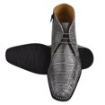 thumbnail image 2 of LIBERTYZENO Mens Genuine Leather Animal Print Ankle Boots, Gray, 2 of 6