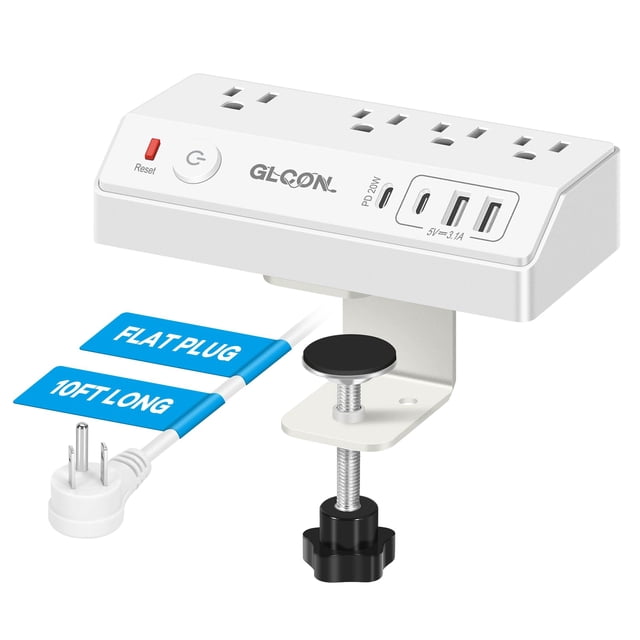 Estación de carga Power Strip GLCON de sobremesa con 4 enchufes