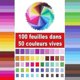 thumbnail image 4 of 100 Sheets 50 Bright Colors Of Origami Paper 20 X 20 Cm, For Christmas Origami, 4 of 5