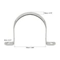 thumbnail image 2 of Uxcell 76mm(3") 304 Stainless Steel 2 Holes Rigid Pipe Strap Tension Tube Clamp 4 Pack, 2 of 5
