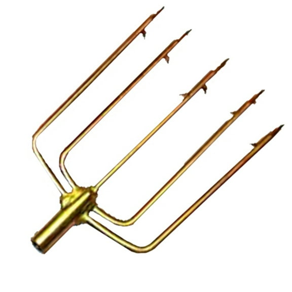 5 Prong Fork Spear Tip, 6mm Female Thread. 3.25" x 4"