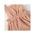 thumbnail image 4 of Xingqing Infant Baby Girls Rompers Ruffles Lace Sleeveless Solid Color Corduroy Backless Jumpsuits Pink 12-18 Months, 4 of 9