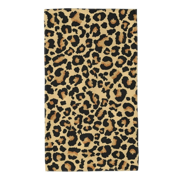 Kdxio Hand Towel Leopard Print for Bathroom Kitchen Fingertip Bath Towels 27.5 x 16 Inch Home Hotel Gym Laundry Room