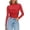 Deep Red, variant on Women's Sexy Sheer Mesh Long Sleeve Tops Mock Turtle Neck Ruched Trendy Going Out Shirts Blouse