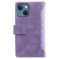 thumbnail image 6 of Allytechgroup Wallet Case for iPhone 6s/6, [Card Slots] [Zipper Pocket] [Kickstand Function] Grid Pattern PU Leather Shockproof Magnetic Clasp Case with Wrist Strap & Shoulder Strap, Purple, 6 of 12