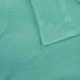 thumbnail image 4 of Comfort Classics All Season Cotton Blend Jersey Knit 4 Piece Aqua Sheet Set, Queen, 4 of 9