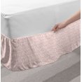 thumbnail image 2 of Damask Bed Skirt, Detailed Intricate Botanical Ornaments in Monochrome Tones Rhythmic Pattern, Elastic Bedskirt Dust Ruffle Wrap Around for Bedding Decor, 4 Sizes, Blush and White, by Ambesonne, 2 of 2