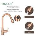 thumbnail image 5 of Copper Pull Out Kitchen Faucet, Single Level Solid Brass Kitchen Sink Faucets with Pull Down Sprayer, 5 of 6