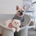 thumbnail image 3 of Camisa elástica a rayas de moda para mascotas de otoño/invierno, método de algodón, ropa para gatos de peluche Dou Schnauzer Keji, 3 of 6