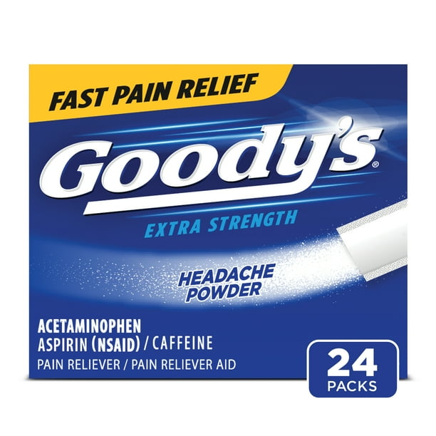 Goody's Extra Strength Headache Powder, 24 Powder Sticks - Walmart.com