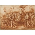 thumbnail image 3 of Bonifacio Veronese 14x11 Black Modern Framed Museum Art Print Titled - Triumph of the Fama, 3 of 5